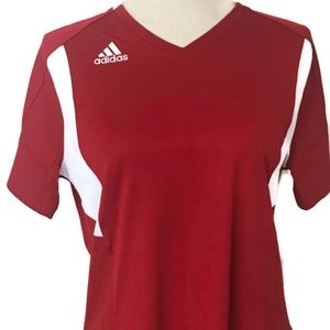 Adidas Climalite Red Short Sleeve Soccer T-Shirt